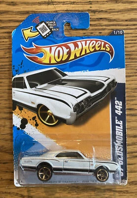 Oldsmobile 442 1967 Hot Wheels Muscle Mania blanco 67 Foto 1 de 3