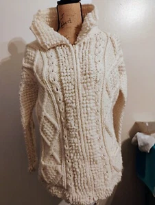 Milma's Crafts Pure Llama Wool Sweater Women's DAMAGED! Knitters Small Project - Picture 1 of 7