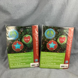 Peace Love & Joy Christmas Felt Ornament 3 pc Craft Kit 2 Pkgs Dimensions #8175 - Bild 1 von 5