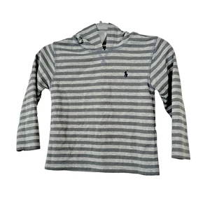 Polo Ralph Lauren 4T Long Sleeve Shirt Striped Hood Beachy Preppy - Picture 1 of 7
