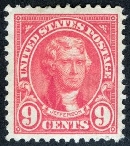 US Sc 561 Vermilion 9¢ 1922 p.11 UnWm Hinged Original Gum VF Centered - Picture 1 of 1
