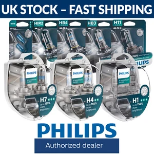 Philips X-tremeVision Pro150 Upgrade Bulbs - H1 H4 H7 H11 HB3 HB4 HIR2 W5W - Picture 1 of 27