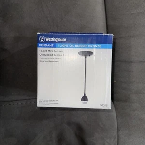 Westinghouse 1 Light Mini Pendant Oil Rubbed Bronze Finish (70285) FS - Picture 1 of 3