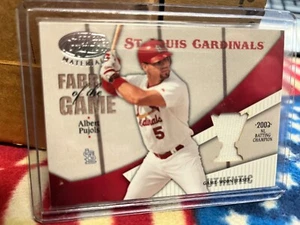2004 LEAf fabric of the game #fALBERT PUJOLS GAME USED JERSEY #14/25 Rare HOF CA - Picture 1 of 2