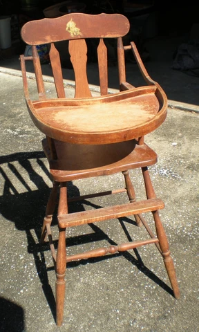 Antique 1934 Baby High Chair Vintage Original! Cover