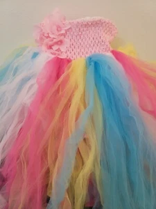 Tutu Dreams Kleid rosa Blumen regenbogenfarben 4T NEU mit Etikett - Bild 1 von 5