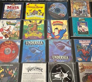 LOT OF 16 Vintage Kids Learning Games and Software / CD-ROM Busytown Marvel DC - Picture 1 of 5
