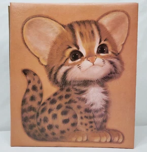 Vintage Hallmark Photo Album Cat Leopard Cub 16 Pages 10" x 12" Large Scrapbook - Picture 1 of 12