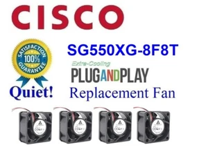 Lot 4x Quiet Replacement Fans SG550XG-8F8T Low Noise Best Home Office - Picture 1 of 7