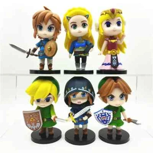 6Pc The Legend of Zelda Link PVC 4" Action Figure Model Super Hero Toys Doll - Picture 1 of 2