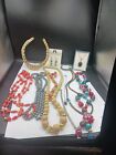 Jewelry Lot 13 Pieces Vintage To Now, 8 Necklaces, 2 Prs Earrings, 2 Bracelets