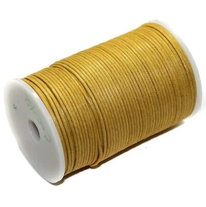 Cotton Cord Thread Golden For DIY Jewelry Making Size 2mm 100 Mtrs Spool - Picture 1 of 4