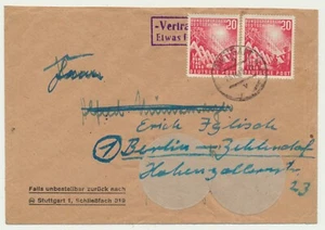 Brief gelaufen und Stempel 1949 mit 2 x Mi 112, Bedarfspost - Bild 1 von 2