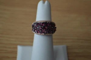 4.00ct Rhodolite Garnet / Spinel Cocktail Ring 18K RG over Fine Silver Size 5 - Picture 1 of 13