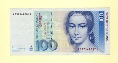 GERMANY, DEUTSCHLAND 100 HUNDERT DEUTSCHE MARK 1989 P-41a VF++ - Image 1 of 2