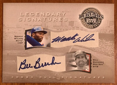Mookie Wilson Buckner 2004 UD Legends Timeless Teams firmas dobles automático/150 Foto 1 de 2