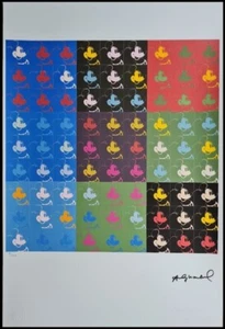 ANDY WARHOL * Topolino * 57 x 38 cm * litografia firmata * limitata # xx/100 - Foto 1 di 13