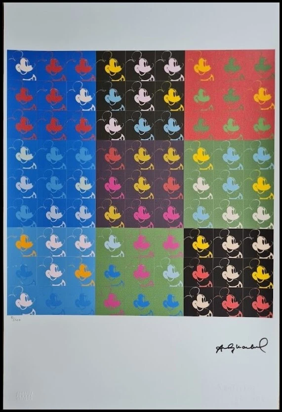 ANDY WARHOL * Mickey Mouse * 57 x 38 cm * signed lithograph * limited # xx/100 - Bild 1 von 4