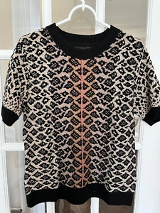 Anthropologie Maeve Ellinor Knit Top Leopard Sweater Size Small nwt - Picture 1 of 3
