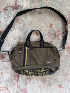 DIESEL Vintage Messenger Bag Military Multipocket Washed Distressed Utility Y2K - Picture 1 of 11
