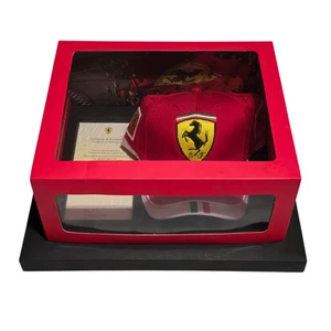 Cappellino Ferrari Red Team autografato da Fernando Alonso COA ufficiale - Foto 1 di 9