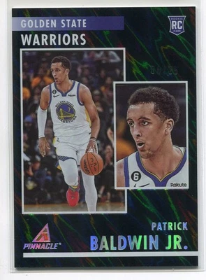 2022-23 Chronicles Pinnacle Patrick Baldwin Jr. /25 Rookie #91 Warriors RC - Image 1 of 2
