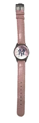 New York Yankees Womens Pink & Blue MLB Watch WORKS.. Face=1.25” Wide 9” Long - Image 1 of 4