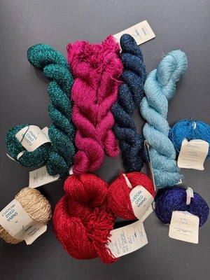 ВИНТАЖНАЯ МЕТАЛЛИЧЕСКАЯ ПРЯЖА DARELLA — 11 МОТКОВ/ШАРИКОВ — вискоза, новая из старых запасов - Изображение 1 из 4