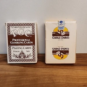 Vintage Cactus Pete’s Casino Playing Cards PGC Deck Jackpot Nevada 2 Decks - Picture 1 of 13