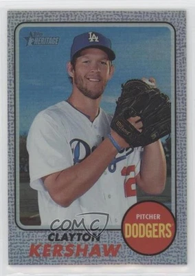 2017 Topps Heritage Hot Box Chrome Purple Refractor Clayton Kershaw #THC-400 - Image 1 of 2