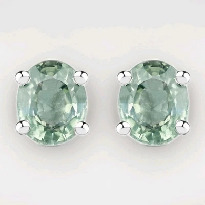 Espectaculares pendientes de diseñador de zafiros de plata de ley de 0,68 CTW para dama Foto 1 de 2