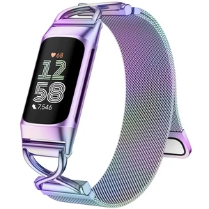 Stylish Metal Bands Compatible with Fitbit Charge 6/Charge 5 Band Women Men, ... - Picture 1 of 9