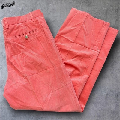 Pantalones Etro Para Hombre 52 Rosa Pana Pierna Recta Hechos en Italia Lujo Foto 1 de 4