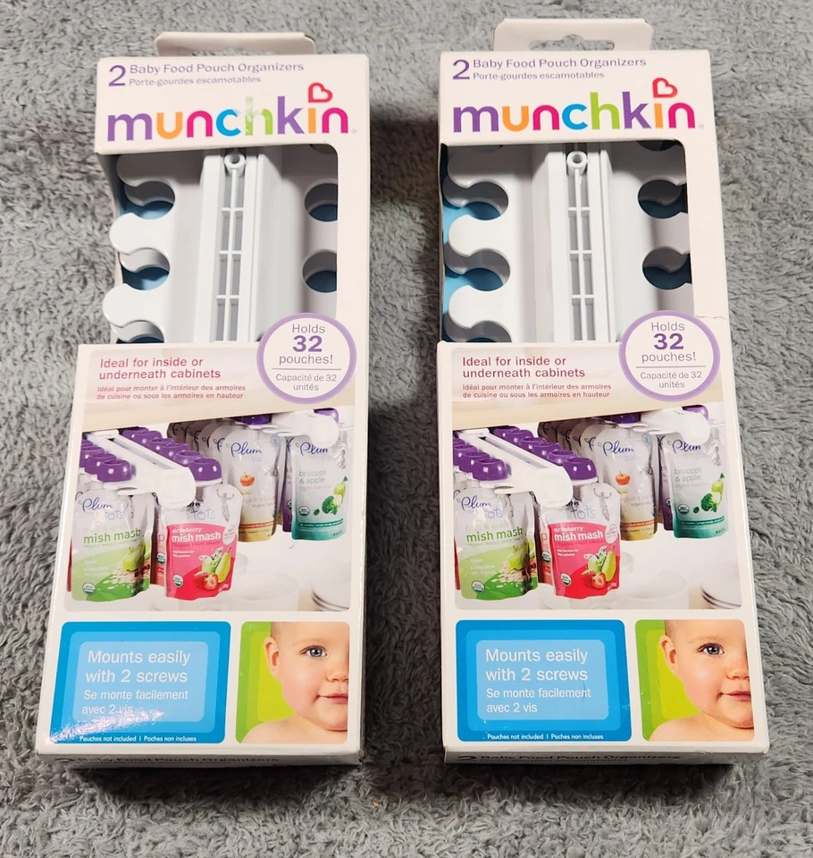 Munchkin 2 Baby Food Pouch Organizers Holds 32 Pouches
