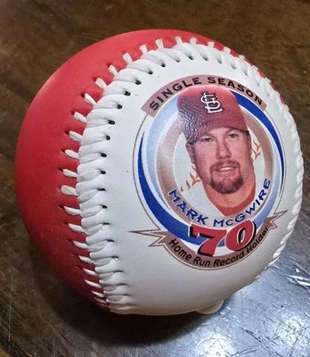Making History Mark McGwire Baseball Special Edition 70 Homeruns 1998 Red Ball - Image 1 of 4