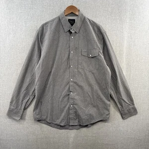 Texas Standard Western Shirt Mens Large Gray Long Sleeve Pearl Snap Outdoor - Picture 1 of 15