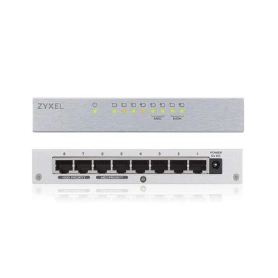 Zyxel 8-Port Desktop Gigabit Ethernet Switch - Metal housing   Plug & Play   Fan - Image 1 of 4