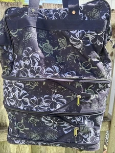 Hawaii Spirit EXPANDIBLE Bolsa de Lona Rodante Flores Azul 18x22 Max Equipaje - Imagen 1 de 12