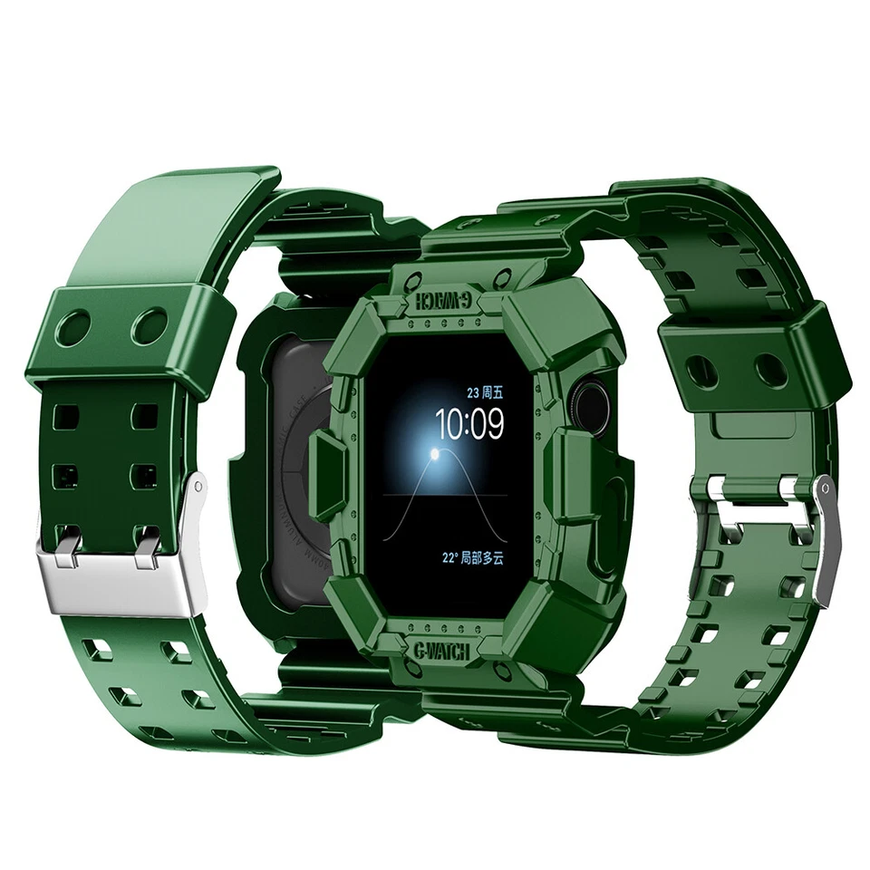 Correa de silicona cubierta completa para Apple Watch Ultra 2 1 Series 9 8 7 6 5 4 SE Foto 1 de 1