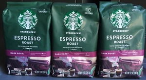 Starbucks Espresso Roast Ground Coffee 3 Packages Dark Roast - Picture 1 of 1