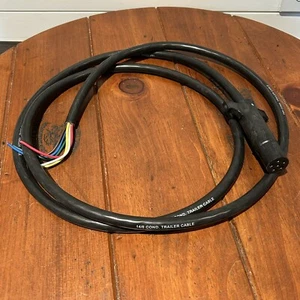 Bargman Wiring Connector, 50-61-108 6-Way Trailer End, 8 ft. Length Wire 14 ga - Picture 1 of 4
