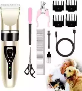 Kit de aseo de mascotas para perro gato cortadora de pelo eléctrica recargable inalámbrica EE. UU.