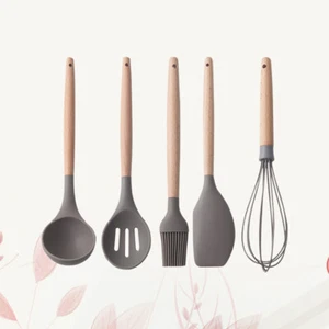 5 Pcs Kitchen Tools Gift Silicone Oil Brush Silicone Kitchen Utensils - Picture 1 of 11