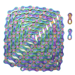 Sale~ YBN 11 Speed Chain 118 Link w/Power Lock for Shimano Sram Campagnolo,RainB - Picture 1 of 3