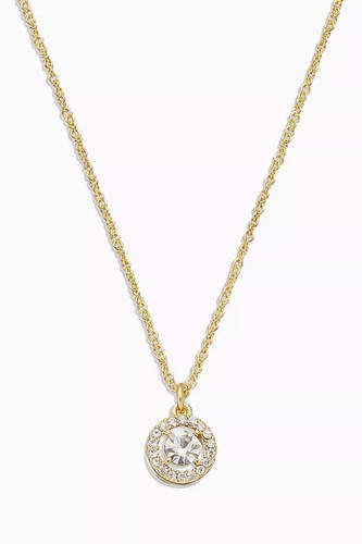 Collana Sexy COACH Pave Halo nuova con etichette in oro al dettaglio $125