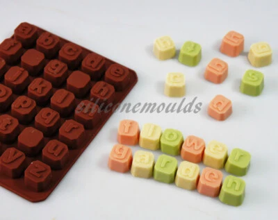 LOWER CASE Alphabet Blocks Silicone Mould Letter Word Chocolate Candy Wax Melt - Image 1 of 2