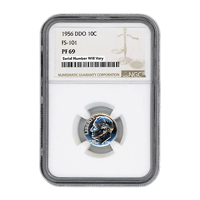 1956 Roosevelt Dime - DDO FS-101 NGC PF69 Cover