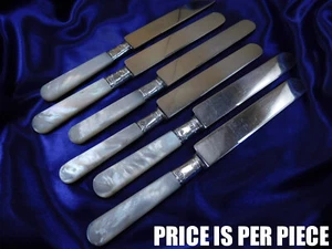 LANDERS FRARY & CLARK STERLINGSILBER PLATZMESSER PERLMUTTGRIFF, PLATTIERTE KLINGE - Bild 1 von 9