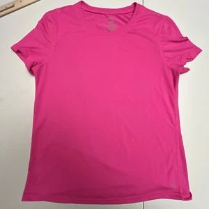 Danskin T-Shirt Women's Large (12-14) Semi-Fitted Short Sleeve Pink Tee Athletic - Picture 1 of 11