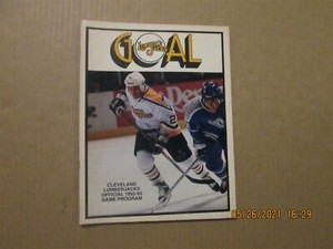 IHL Cleveland Lumberjacks Vintage Defunct Circa 1992-93 Team Logo Hockey Program